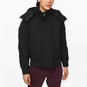 lululemon size 6 black puffer jacket